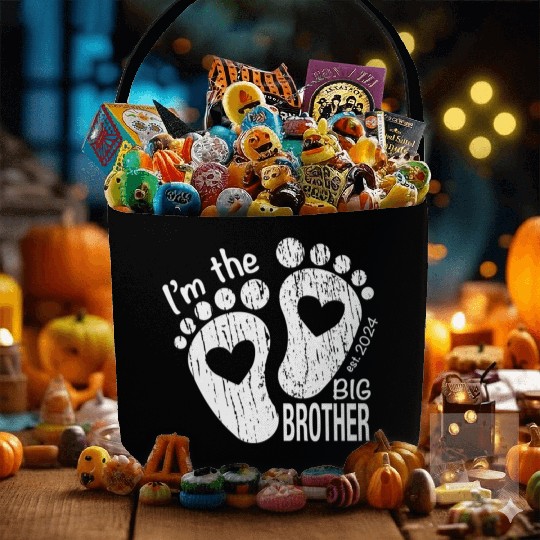 I’m the big brother -newborn sibling design Fabric Baskets