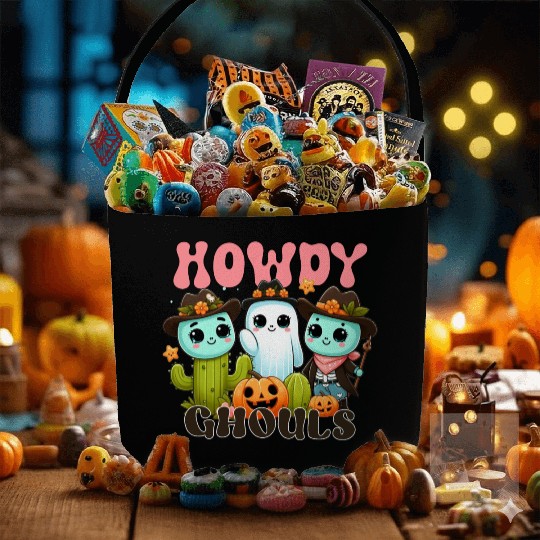 Howdy Ghouls Fabric Baskets