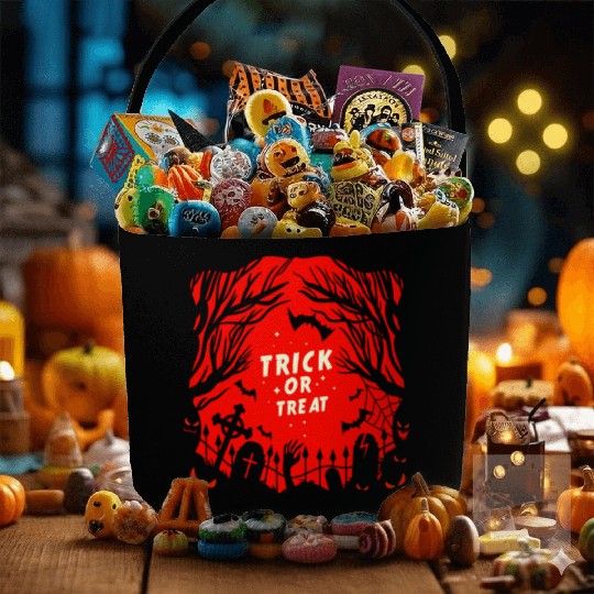 Trick or Treat Graveyard Fabric Baskets