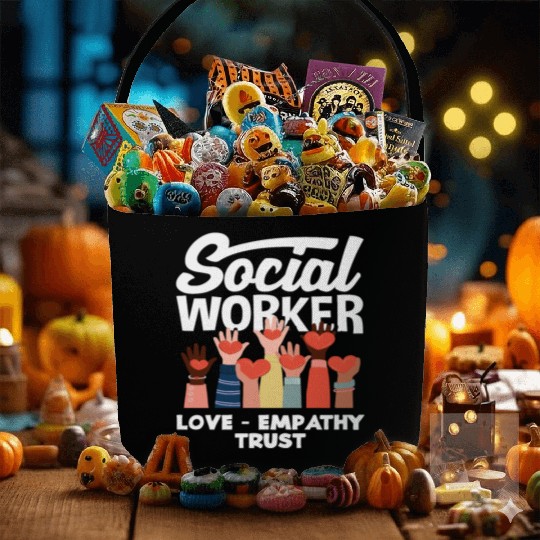 Social Worker Love Empathy Trust Fabric Baskets