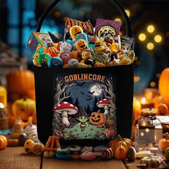 Halloween goblincore enchanted forest goblin Fabric Baskets