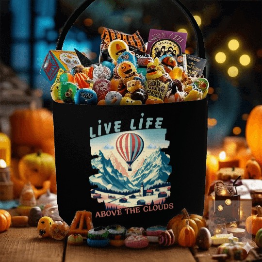 Live life above the clouds - Hot Air Balloon Fabric Baskets