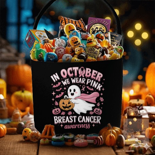 Breast Cancer Awareness In October We Wear Pink Fabric Baskets