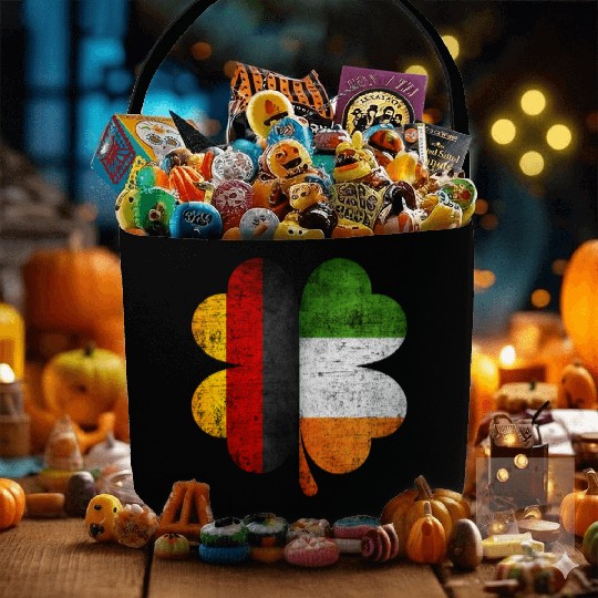 German Irish Shamrock Germany Ireland Flag Fabric Baskets