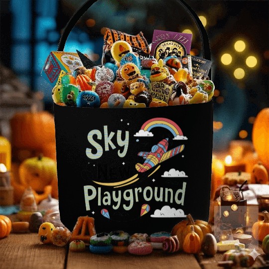 Sky Is My New Playground Fabric Baskets