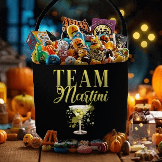 Team Martini Cocktail Bartender Fabric Baskets