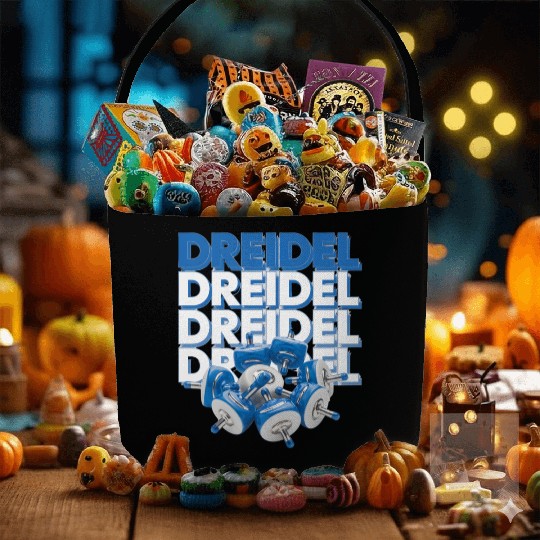 Spinning Dreidels Hanukkah Fun Fabric Baskets