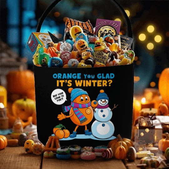 Orange You Glad It's Winter Fabric Baskets