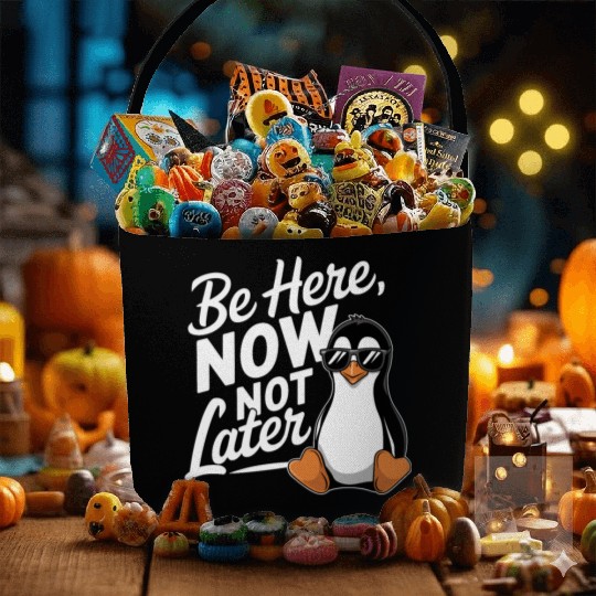 Be Here Now Not Later Mindfulness Vibes Fabric Baskets