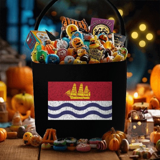 Flag of Bath city Maine State Fabric Baskets