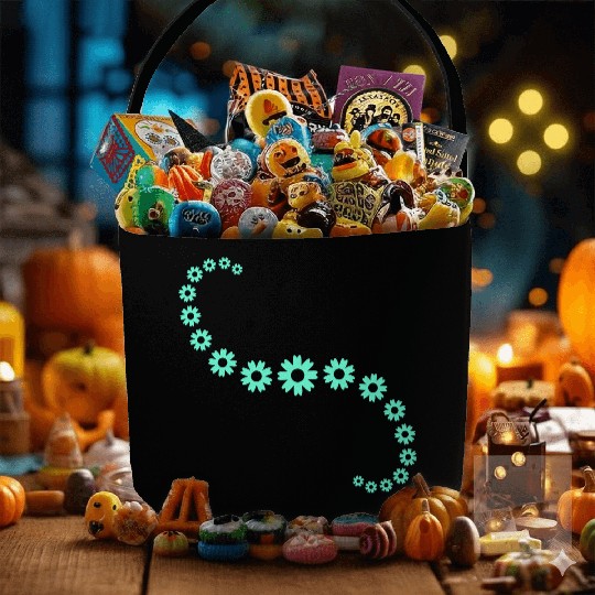 Many Pretty Daisy Flowers Decorative Nature Design Fabric Baskets