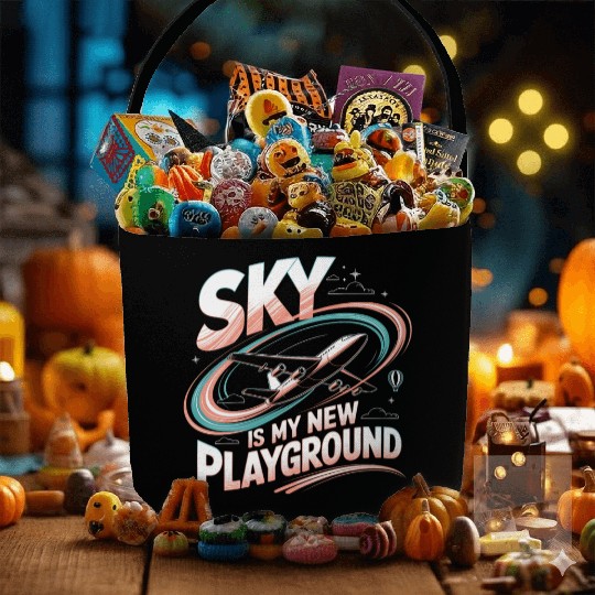 Sky Is My New Playground Fabric Baskets