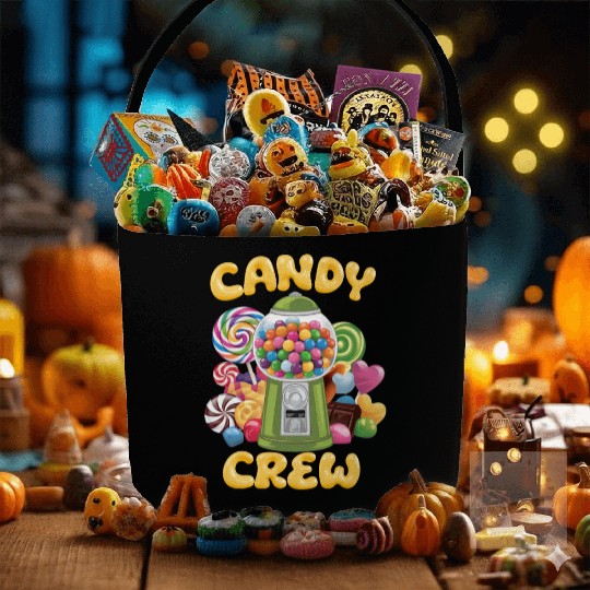 Candy Security Crew Lollipop Gummy Sweet Birthday Fabric Baskets