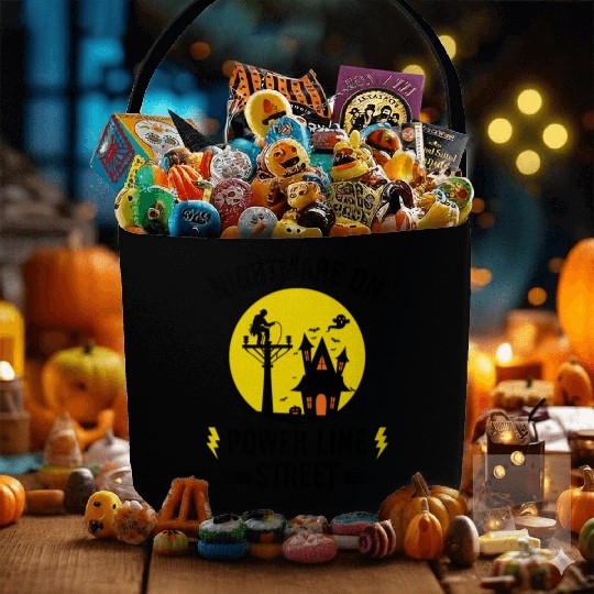 Nightmare on Power Line Street – Lineman Halloween Fabric Baskets