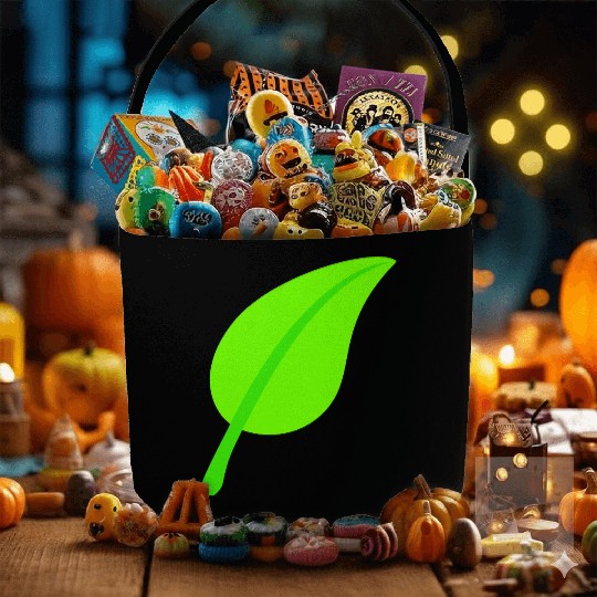 Green Beautiful Leaf Eco Spring Summer Cool Nature Fabric Baskets