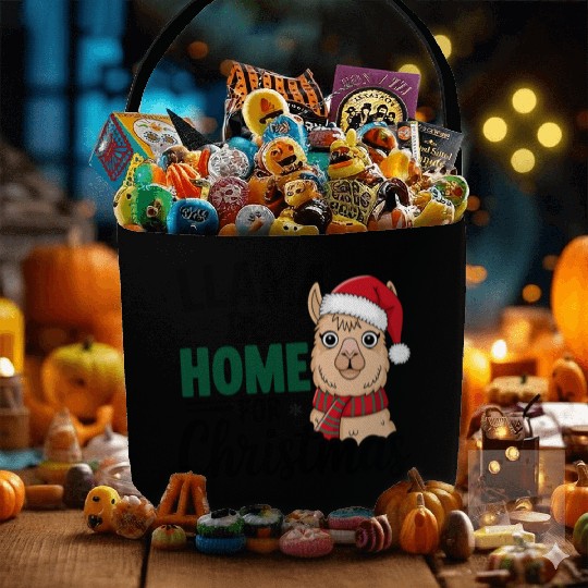 Llama Be Home for Christmas Fabric Baskets