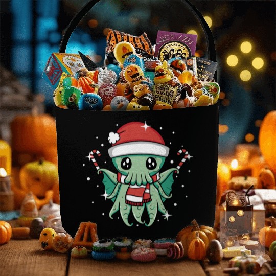 Christmas Cthulhu Fabric Baskets