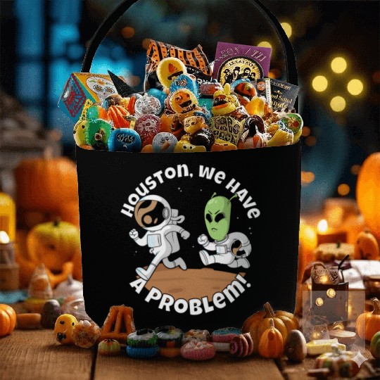 Houston, we have a problem! Funny alien Fabric Baskets