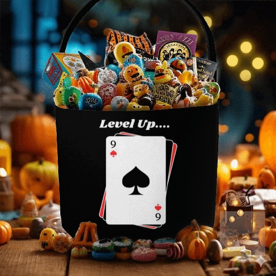 BLACK Men Fabric Baskets For Game Card lovers - LEVEL UP