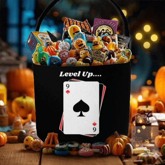 BLACK Men Fabric Baskets For Game Card lovers - LEVEL UP