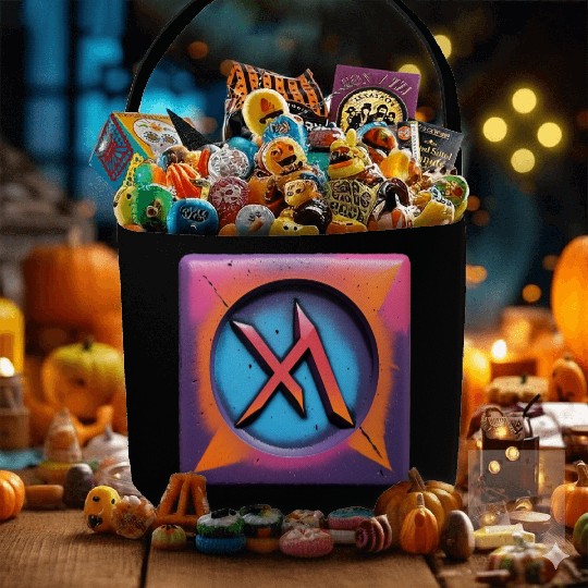 Bold Neon Graffiti Symbol Fabric Baskets