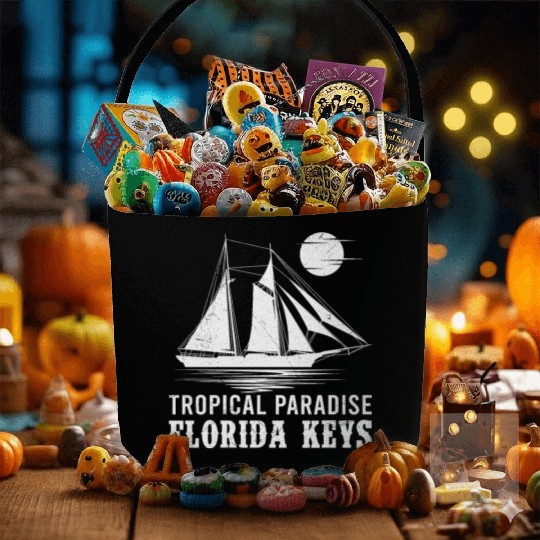 Florida TROPICAL PARADISE KEY-WEST COAST Fabric Baskets