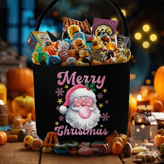 Merry Christmas, Christmas Vingtage, Preppy Santa Fabric Baskets