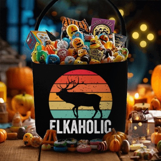 Elk Hunting Elkaholic Hunters Fabric Baskets
