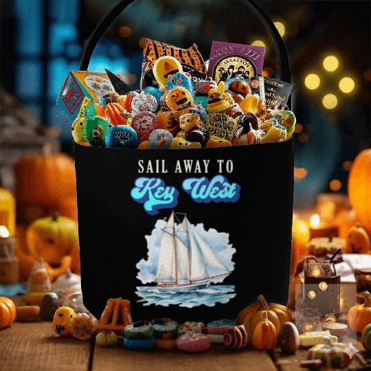 SAIL AWAY TO KEY-WEST Florida Keys Sunshine-State Fabric Baskets