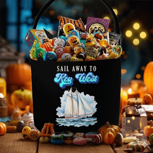 SAIL AWAY TO KEY-WEST Florida Keys Sunshine-State Fabric Baskets