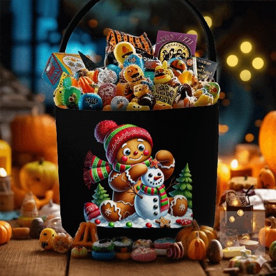 Gingerbread Christmas, Merry Christmas Fabric Baskets