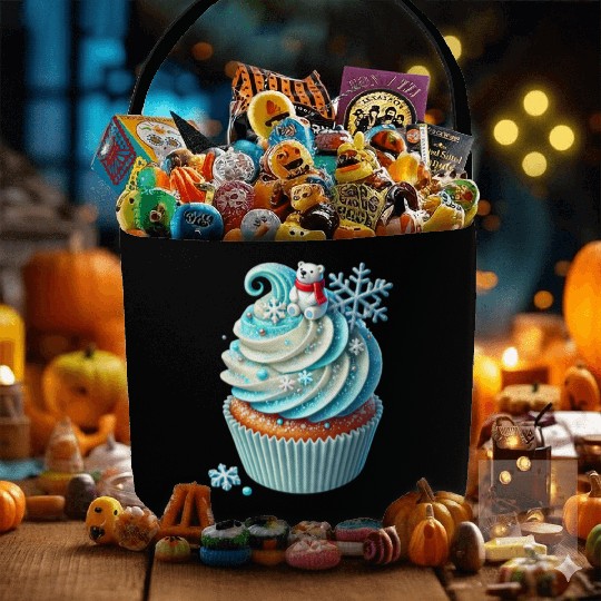 Christmas ice cream, Merry Christmas Fabric Baskets