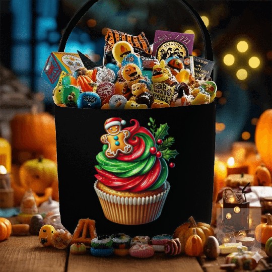 Christmas ice cream, Merry Christmas Fabric Baskets