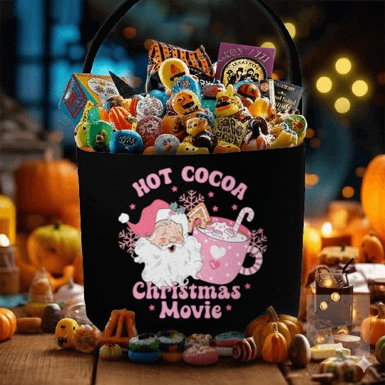 HOT COCOA CHRISTMAS MOVIE Fabric Baskets