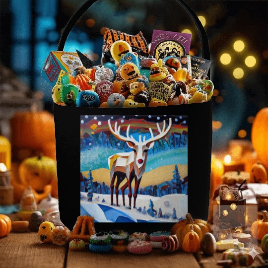 The beauty of wilderness in winter Fabric Baskets