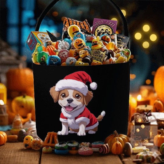Santa Paws: The Cutest Christmas Puppy Fabric Baskets