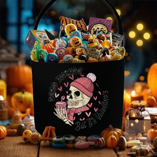 Dead Inside But It s Valentine Fabric Baskets