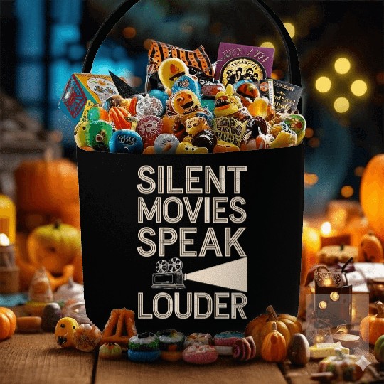 Silent Movie Fan Vintage Cinema Classic Film Lover Fabric Baskets