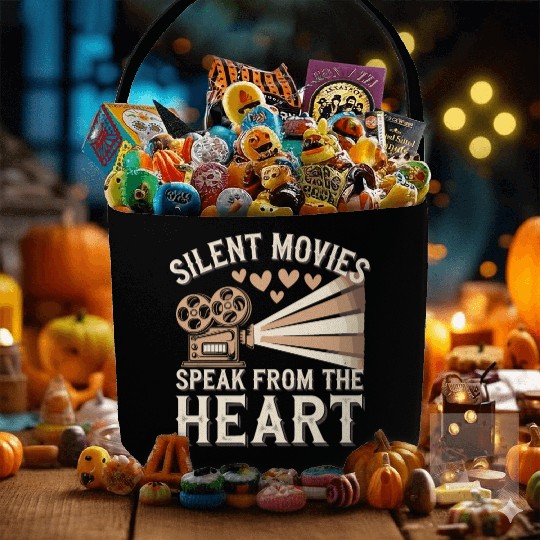 Silent Movie Fan Vintage Cinema Classic Film Lover Fabric Baskets