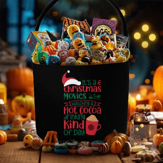 Its a Christmas Movies Watching and Hot Cocoa Fabric Baskets