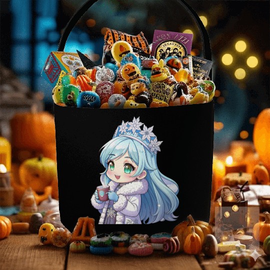 Snow Much Fun Winter Wonderland Girl Fabric Baskets Gift