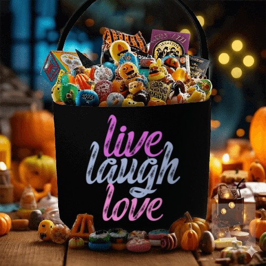 Live Laugh Love - Embrace the Joy Fabric Baskets