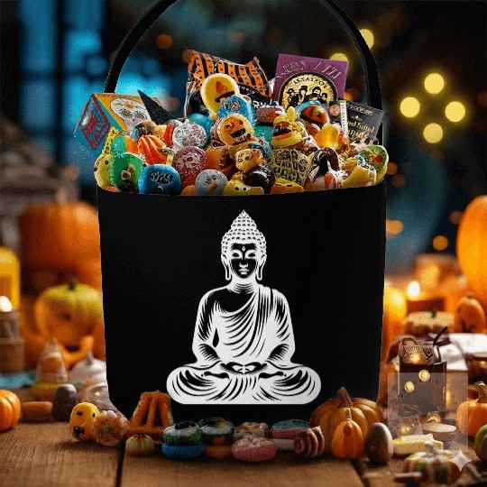 Yoga Buddha Stillness And Serenity In Clarity Fabric Baskets