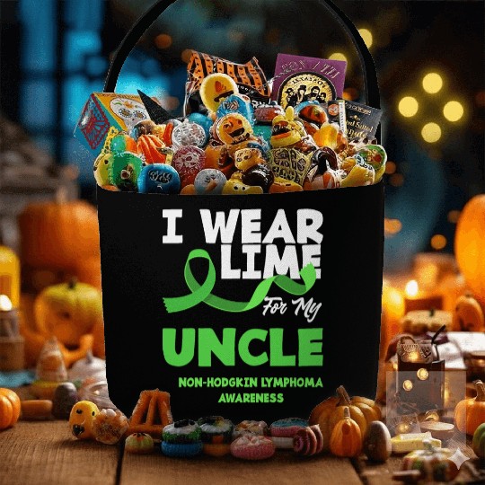 Non-Hodgkin Lymphoma Awareness Wear Lime Uncle Fabric Baskets
