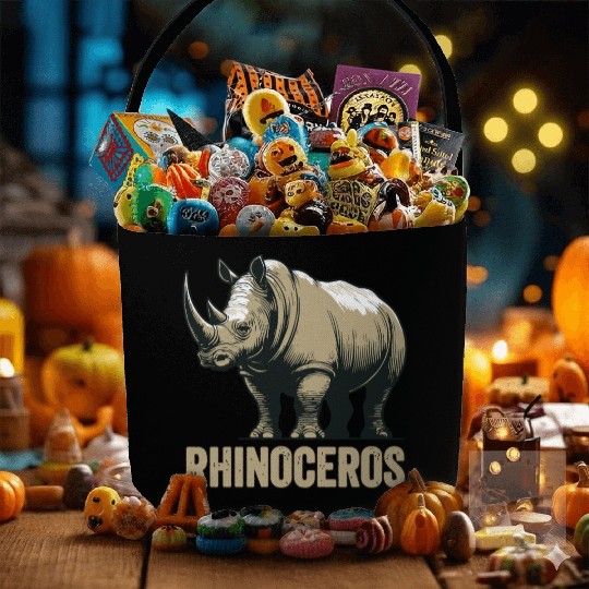 Rhinoceros Rhino Safari African Animal Fabric Baskets