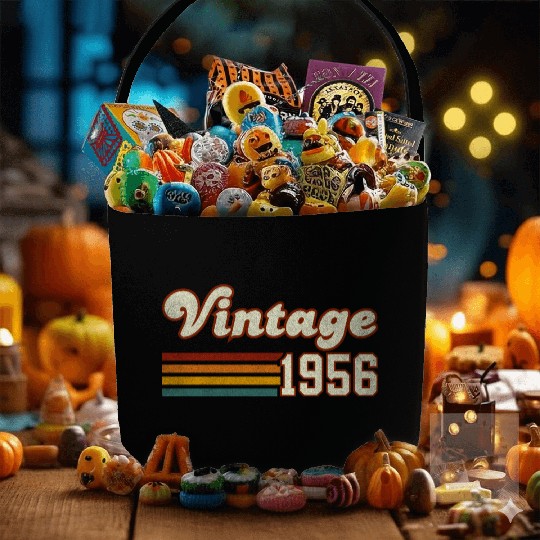 69th Birthday Gift - Vintage 1956 Fabric Baskets