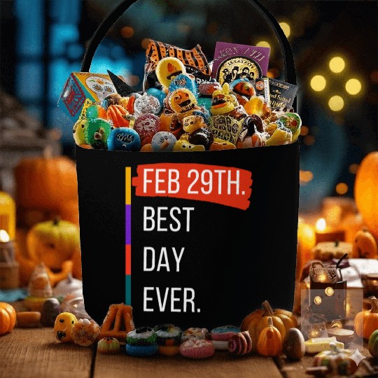 Feb 29th Best Day Ever – Leap Year Celebration Fabric Baskets