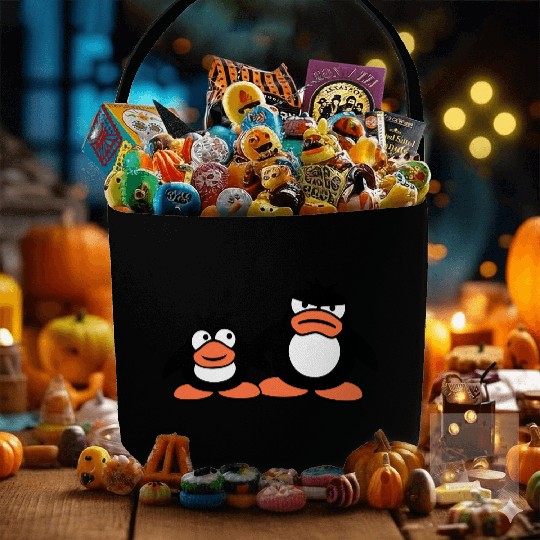 Penguin Two Friends 2 Team Big Brother Angry Crew Fabric Baskets