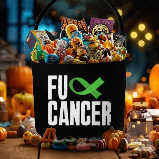 Non-Hodgkin Lymphoma Awareness Fuck Cancer Fabric Baskets