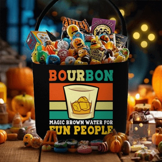 Bourbon Magic Brown Water For Fun People - Whiskey Fabric Baskets